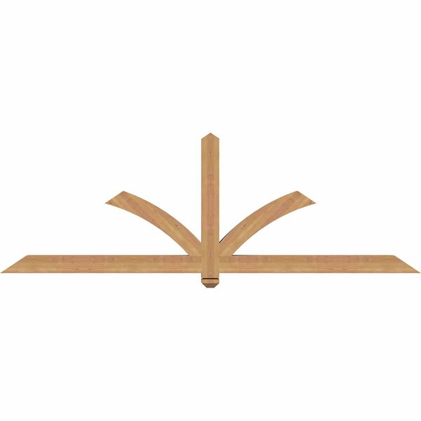 Ekena Millwork Redmond Smooth Timber Gable Bracket, Western Red Cedar, 84"W x 28"H x 3 1/2"D x 3 1/2"F, 8/12 Pitch GBW084X28X0404RED00SWR - main